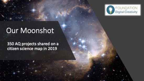 moonshot ambition of 350 air quality projects on a crowd sourced map in 2019